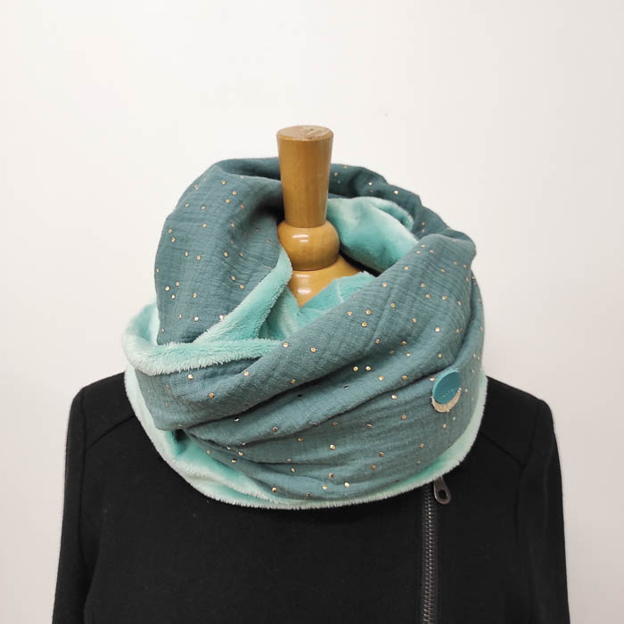  Snood Marine - Gaze de coton